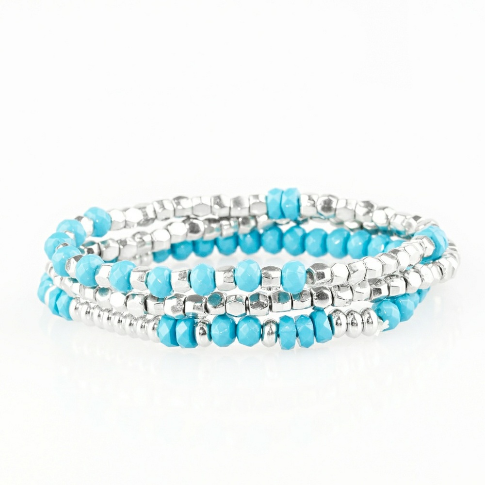 📌Blue-silver bracelets, wear together or seperate
